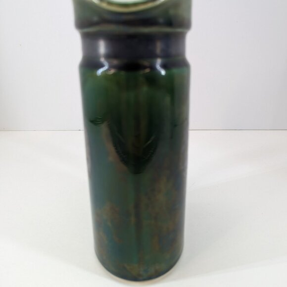 Sir Robert Burnett's White Satin Gin Shield Emblem Green Pub Jug Water Jug - Picture 2 of 6